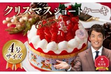 【先行予約】【2025年12月23日お届け】クリスマスショートケーキ 4号サイズ  【 クリスマス ケーキ 菓子 お菓子 おかし スイーツ デザート 洋菓子 旭川 北海道 人気 食品 】_04257
