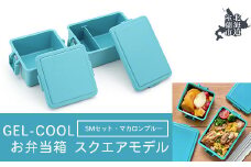 GEL-COOL お弁当箱 スクエアモデル SMセット マカロンブルー 【 ふるさと納税 人気 おすすめ ランキング 北海道 室蘭 弁当 箱 ランチボックス おにぎり ケース カラフル スリム 軽量 温冷 保温 保冷 ボックス ご飯 米 日用品 セット 大容量 詰合せ ギフト プレゼント 自宅用 北海道 室蘭市 送料無料 】 MROK009-5