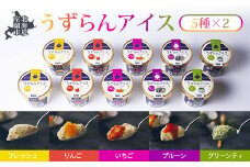 うずらんアイス 5種×2 ( フレッシュ グリーンティ プルーン いちご りんご ) 【 ふるさと納税 人気 おすすめ ランキング 北海道 室蘭 アイス アイスクリーム あいす うずらん いちご りんご 果物 スイーツ セット 大容量 詰合せ 北海道 室蘭市 送料無料 】 MROF001