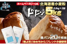 北海道産 「春よ恋」「ゆめちから」ブレンド小麦粉 パウダースノー（パン用強力粉）5kg 【 ふるさと納税 人気 おすすめ ランキング 小麦 小麦粉 粉 春よ恋 ゆめちから ブレンド パウダースノー パン用 強力粉 穀物 国産 北海道産 こむぎ こむぎこ  ギフト 贈答 プレゼント 贈り物 北海道 室蘭市 送料無料 】 MROBI010