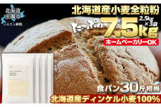 北海道産 スペルト小麦全粒粉 ディンケルスター  7.5kg 【 ふるさと納税 人気 おすすめ ランキング 小麦 小麦粉 粉 ディンケル小麦 スペルト小麦 穀物 石臼全粒粉 国産 北海道産 こむぎ こむぎこ ギフト 贈答 プレゼント 贈り物 北海道 室蘭市 送料無料 】  MROBI003