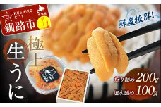 【食べ比べセット】生うに折200g&塩水うに100g ふるさと納税 うに F4F-3213