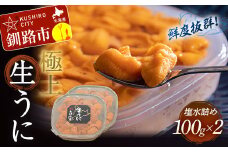 【鮮度抜群！極上生えぞバフンうに】生うに塩水詰め100g×2 ふるさと納税 うに F4F-3212