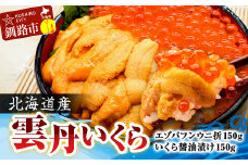 えぞバフンうに折150g×1 いくら醤油漬け150g×1 北海道 釧路 ふるさと納税 うに いくら 雲丹 魚卵 魚介類 海産物 セット 詰合せ 詰め合わせ F4F-0844