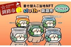 【数量限定】着せ替えご当地NFT < sloth × 釧路市> NFTアート ご当地 着せ替え 限定 キャラクター 限定 釧路市 阿寒 まりも F4F-3775