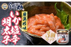★レビューキャンペーン実施中！★ 北海道 笹谷商店【釧之助の厳選珍味】いか塩辛明太子×3個セット（ごはんのおかずにもう1品）イカ めんたい ご飯のお供 つまみ F4F-4397