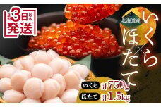 ★レビューキャンペーン実施中！★ 9月発送 笹谷商店 いくら醤油漬け750g＆ほたて貝柱1.5kg F4F-7895