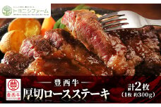 豊西牛 厚切ロース ステーキ ギフト 贈答用 約600g (約300g×2枚) トヨニシソース付【1205183】