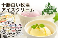 十勝白い牧場アイスクリーム24個【1205885】