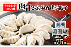 十勝餃子手房にしかわの肉汁があふれ出す餃子セット　15個入×5パック【1253086】