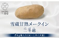 ＜先行予約＞雪蔵甘熟メークイン二冬越 3kg箱入り(M～Lサイズ混)【1409988】