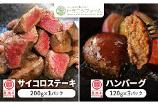 豊西牛サイコロステーキとハンバーグセット【1480993】