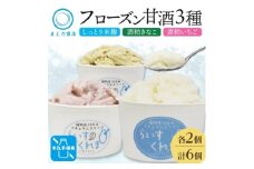 フローズン甘酒 らいすくれま 定番3種 各2個 計6個 米麹 いちご きなこ 北海道 帯広市【1609022】
