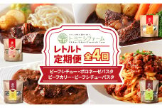 ＜毎月定期便＞トヨニシファームのレトルト定期便全4回【4065344】