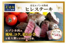 北見エゾシカ 熟成ドライエイジング ヒレステーキ肉 ( 肉 鹿肉 鹿 ヒレ肉 カット ステーキ ジビエ エゾシカ BBQ バーベキュー )【025-0018】