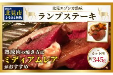 北見エゾシカ熟成 ドライエイジング ランプステーキ ( お肉 肉 にく 鹿肉 熟成 ジビエ ステーキ カット肉 ランプ エゾシカ BBQ バーベキュー 焼肉 焼き肉 北海道 数量限定 )【025-0004】