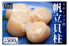 オホーツク産 冷凍帆立貝柱 500g ( 大きい ほたて ホタテ 貝 500グラム 魚介類 貝類 刺身 )【062-0003】