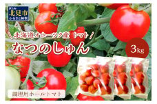北海道オホーツク産 トマト『なつのしゅん』3kg 調理用ホールトマト ( 野菜 トマト 調理用 )【100-0004】