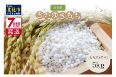 《7営業日以内に発送》北海道産きたゆきもち 精白米 5kg ( 米 お米 モチ米 もち米 赤飯 ぼたもち おはぎ おこわ 美味しい 北海道 )【080-0065】