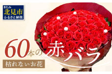 赤バラ60本プレミアムソープフラワー ( ソープフラワー 石鹸 せっけん バラ 赤バラ 記念日 贈答 プレゼント 贈り物 花 フラワー )【122-0006】