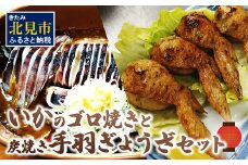 いかのゴロ焼きと炭焼き手羽ぎょうざセット ( 海鮮 肉 加工品 いか 手羽 餃子 セット 詰め合わせ おつまみ 居酒屋 )【129-0001】