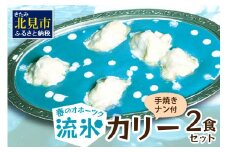 クリシュナ 春のオホーツク流氷カリー2食セット 手焼きナン付 ( 流氷 カレー 青い スパイシーチキン チキン オホーツクブルー インド ナン )【127-0001】
