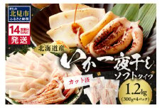 《14営業日以内に発送》北海道産カットいか一夜干し ソフトタイプ ( イカ 烏賊 干物 柔らかい 炙り フライ 揚げ物 煮付 北海道 一夜干し いか )【035-0003】