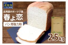 【北海道オホーツク産】パン用強力粉 春よ恋 25kg ※賞味期限30日保証 ( パン用強力粉 北海道産 小麦粉 パン 製パン )【056-0004】