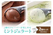 ミントジェラート1L 2種×1個 ( ジェラート アイス アイスクリーム ハッカ チョコ ミント ミントアイス スイーツ チョコチップミント カカオ ふるさと納税 )【007-0017】