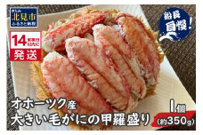 《14営業日以内に発送》オホーツク産 大きい毛がにの甲羅盛り 1個入り 冷凍 ( 毛がに かに カニ 蟹 魚介類 北海道 旨い逸品 チーズ グラタン オホーツク海 )【114-0040】