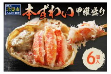 盛り盛り！本ずわい甲羅盛り 100g以上×6個入 ( かに カニ 蟹 ズワイガニ ずわいがに 甲羅盛り かにみそ 蟹味噌 カニ味噌 ふるさと納税 )【094-0038】