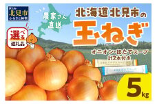 【2025年10月中お届け】日本一の生産地！北海道北見市の玉ねぎ 5kg！スープ2本付き♪ ( 玉ねぎ 玉葱 たまねぎ タマネギ オニオン スープ 即席 料理 )【164-0006-2025】