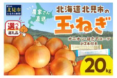 【2025年10月中お届け】日本一の生産地！北海道北見市の玉ねぎ 20kg！スープ2本付き♪ ( 玉ねぎ 玉葱 たまねぎ タマネギ オニオン スープ 即席 料理 )【164-0004-2025】