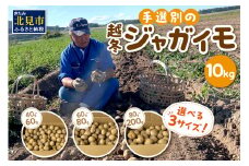 【予約：2025年2月上旬から順次発送】【選べる3サイズ】宇野さんの手拾い、手選別の越冬ジャガイモ 10kg ( 芋 野菜 選べる )【167-0004-2025】
