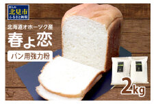 【北海道オホーツク産】パン用強力粉 春よ恋 2kg ※賞味期限30日保証 ( パン用強力粉 北海道産 小麦粉 パン 製パン )【056-0007】