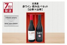 《7営業日以内に発送》北見産 赤ワイン 飲み比べセット（山幸×山幸） ( ワイン 赤ワイン セット 山幸 飲み比べ ギフト 贈り物 )【186-0006】