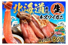 【北見応援返礼品】北見市加工 生冷本ズワイガニセット 800g 昆布入 ( 海鮮 魚介類 魚介 蟹 かに カニ セット 鍋 カニ鍋 カニ爪 ズワイガニ かにしゃぶ カット済 贈答 ギフト 熨斗 のし ふるさと納税 )【094-0071-yell】