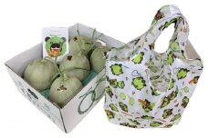 【先行予約受付中】「メロン熊エコバッグ」と「夕張メロン大箱8kg（等級：優　4～6玉入り）」セット W36