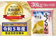 令和5年産！五つ星お米マイスター監修　 北海道岩見沢産ふっくりんこ30kg※一括発送【01240】