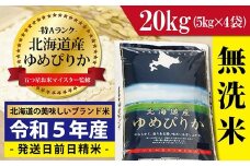 令和5年産！【無洗米】北海道岩見沢産ゆめぴりか20kg※一括発送【01224】
