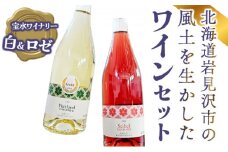 北海道岩見沢市の風土を生かした宝水ワイナリーワイン２本セット（白・ロゼ）【31101】
