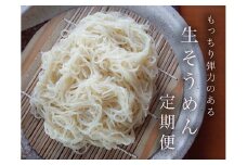 【定期便3ヶ月】もっちり食感が人気の生そうめん4食入り1箱（鮭節冷つゆ）【16115】