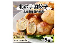 北海道産鶏肉を使った手羽先餃子【北の手羽ぎょうざ】15個セット(5個×3袋)≪配送地域限定≫【53101】