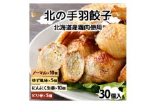寄附額改定↓ 北海道産鶏肉を使った手羽先餃子【北の手羽ぎょうざ】30個セット(5個×6袋)≪配送地域限定≫【53103】
