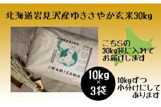令和5年産北海道岩見沢市産　ゆきさやか玄米30kg≪沖縄・離島配送不可≫【35031】