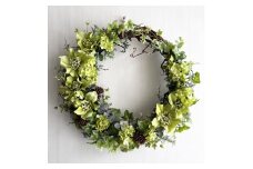 美流渡の森 アーティフィシャルフラワー・リース ぶどうの蔓シリーズ（クリスマスローズグリーン）