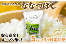 令和6年産 上志文産メープル米「ななつぼし」5kg【3ヶ月定期便】