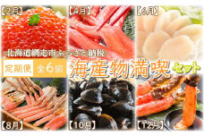 【定期便】全6回（2ヶ月おき）かに、いくら、ほたて、しじみ 海産物満喫セット（網走加工） 【 ふるさと納税 人気 おすすめ ランキング しじみ かに ズワイ タラバ ほたて いくら 定期便 北海道 網走市 送料無料 】 ABE019