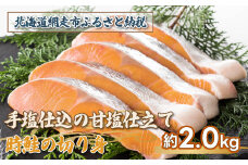 手塩仕込の甘塩仕立て 時鮭の切り身 約2.0kg ※着日指定不可 【 ふるさと納税 人気 おすすめ ランキング さけ サケ しゃけ シャケ 鮭 時鮭 切り身 ロシア産 冷凍 真空パック おかず おつまみ 北海道 網走市 送料無料 】 ABX043