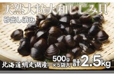網走湖産 天然大粒 大和しじみ 2.5kg ※着日指定不可 【 ふるさと納税 人気 おすすめ ランキング しじみ シジミ 蜆 大和しじみ 貝 魚貝類 網走湖産 砂抜き済 冷凍 味噌汁 大粒 天然 オホーツク 北海道 網走市 送料無料 】 ABX033